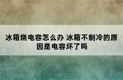 冰箱烧电容怎么办 冰箱不制冷的原因是电容坏了吗